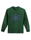 Snowflake Star Christmas Adult Long Sleeve Dark T-Shirt-TooLoud-Dark-Green-Small-Davson Sales