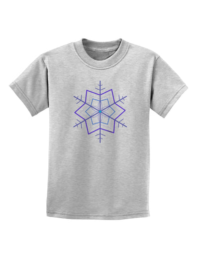 Snowflake Star Christmas Childrens T-Shirt-Childrens T-Shirt-TooLoud-AshGray-X-Small-Davson Sales