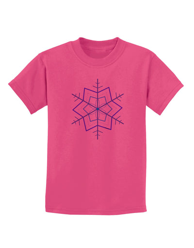 Snowflake Star Christmas Childrens T-Shirt-Childrens T-Shirt-TooLoud-Sangria-X-Small-Davson Sales