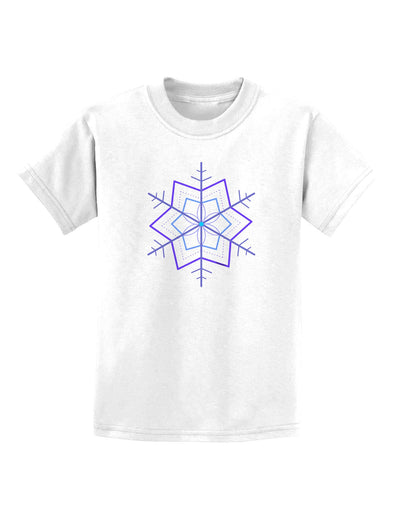 Snowflake Star Christmas Childrens T-Shirt-Childrens T-Shirt-TooLoud-White-X-Small-Davson Sales