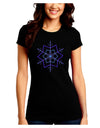 Snowflake Star Christmas Juniors Crew Dark T-Shirt-T-Shirts Juniors Tops-TooLoud-Black-Juniors Fitted Small-Davson Sales