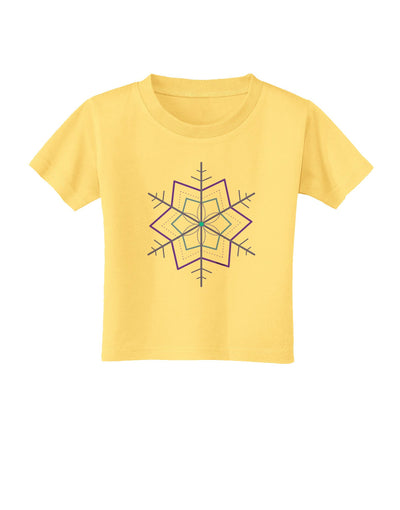 Snowflake Star Christmas Toddler T-Shirt-Toddler T-Shirt-TooLoud-Daffodil-Yellow-2T-Davson Sales