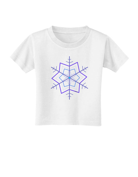 Snowflake Star Christmas Toddler T-Shirt-Toddler T-Shirt-TooLoud-White-2T-Davson Sales
