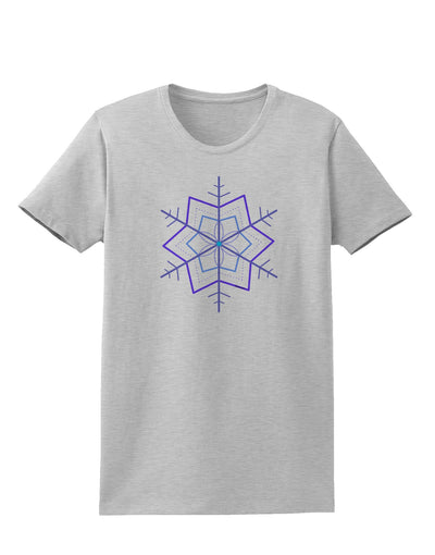 Snowflake Star Christmas Womens T-Shirt-Womens T-Shirt-TooLoud-AshGray-X-Small-Davson Sales