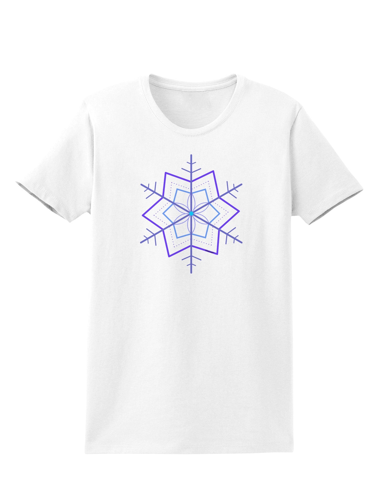 Snowflake Star Christmas Womens T-Shirt-Womens T-Shirt-TooLoud-White-X-Small-Davson Sales