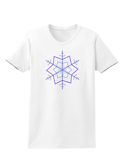 Snowflake Star Christmas Womens T-Shirt-Womens T-Shirt-TooLoud-White-X-Small-Davson Sales