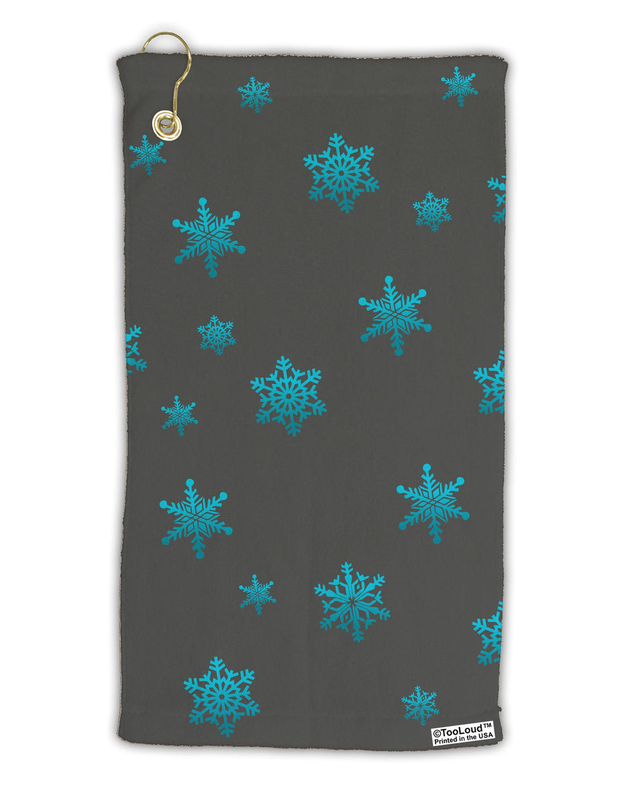 Snowflakes AOP Micro Terry Gromet Golf Towel 15 x 22 Inch All Over Print-Golf Towel-TooLoud-White-Davson Sales