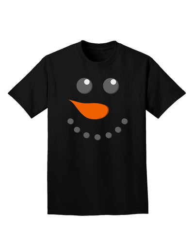 Snowman Face Christmas Adult Dark T-Shirt-Mens T-Shirt-TooLoud-Black-Small-Davson Sales