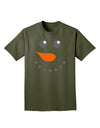 Snowman Face Christmas Adult Dark T-Shirt-Mens T-Shirt-TooLoud-Military-Green-Small-Davson Sales