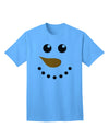 Snowman Face Christmas Adult T-Shirt: Festive Holiday Apparel for Adults-Mens T-shirts-TooLoud-Aquatic-Blue-Small-Davson Sales