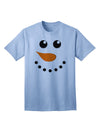 Snowman Face Christmas Adult T-Shirt: Festive Holiday Apparel for Adults-Mens T-shirts-TooLoud-Light-Blue-Small-Davson Sales