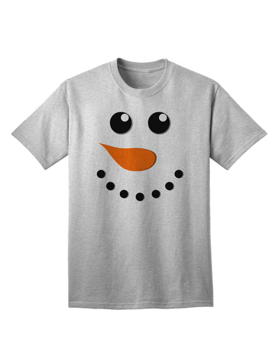Snowman Face Christmas Adult T-Shirt: Festive Holiday Apparel for Adults-Mens T-shirts-TooLoud-AshGray-Small-Davson Sales
