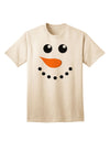 Snowman Face Christmas Adult T-Shirt: Festive Holiday Apparel for Adults-Mens T-shirts-TooLoud-Natural-Small-Davson Sales