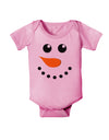 Snowman Face Christmas Baby Romper Bodysuit-Baby Romper-TooLoud-Light-Pink-06-Months-Davson Sales