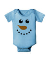 Snowman Face Christmas Baby Romper Bodysuit-Baby Romper-TooLoud-Light-Blue-06-Months-Davson Sales