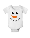 Snowman Face Christmas Baby Romper Bodysuit-Baby Romper-TooLoud-White-06-Months-Davson Sales