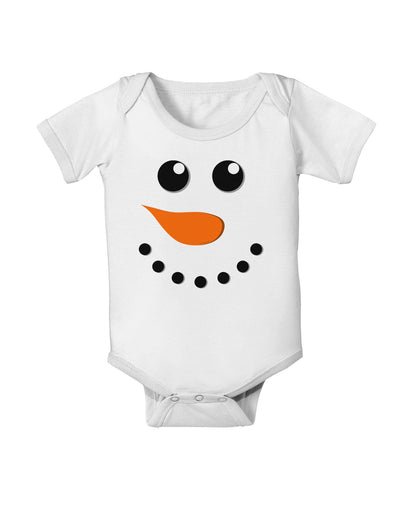 Snowman Face Christmas Baby Romper Bodysuit-Baby Romper-TooLoud-White-06-Months-Davson Sales