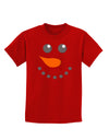 Snowman Face Christmas Childrens Dark T-Shirt-Childrens T-Shirt-TooLoud-Red-X-Small-Davson Sales