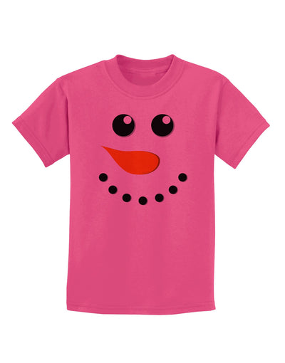 Snowman Face Christmas Childrens T-Shirt-Childrens T-Shirt-TooLoud-Sangria-X-Small-Davson Sales