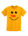 Snowman Face Christmas Childrens T-Shirt-Childrens T-Shirt-TooLoud-Gold-X-Small-Davson Sales