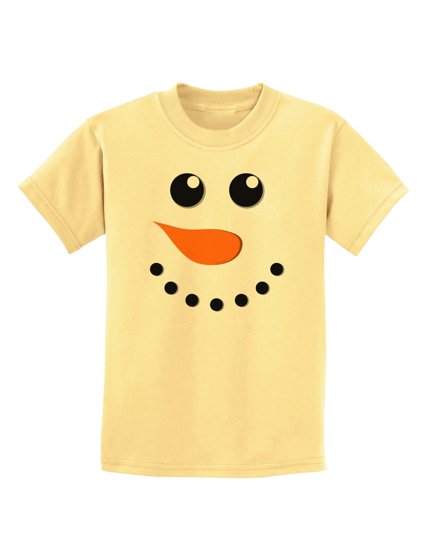 Snowman Face Christmas Childrens T-Shirt-Childrens T-Shirt-TooLoud-Daffodil-Yellow-X-Small-Davson Sales
