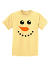 Snowman Face Christmas Childrens T-Shirt-Childrens T-Shirt-TooLoud-Daffodil-Yellow-X-Small-Davson Sales