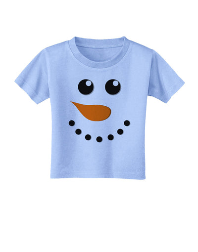 Snowman Face Christmas Toddler T-Shirt-Toddler T-Shirt-TooLoud-Aquatic-Blue-2T-Davson Sales