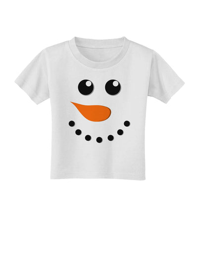 Snowman Face Christmas Toddler T-Shirt-Toddler T-Shirt-TooLoud-White-2T-Davson Sales