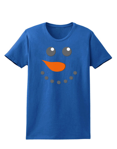 Snowman Face Christmas Womens Dark T-Shirt-TooLoud-Royal-Blue-X-Small-Davson Sales