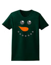Snowman Face Christmas Womens Dark T-Shirt-TooLoud-Forest-Green-Small-Davson Sales