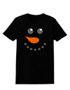 Snowman Face Christmas Womens Dark T-Shirt-TooLoud-Black-X-Small-Davson Sales