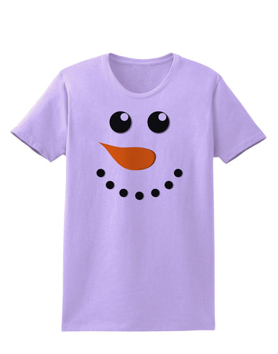 Snowman Face Christmas Womens T-Shirt-Womens T-Shirt-TooLoud-Lavender-X-Small-Davson Sales