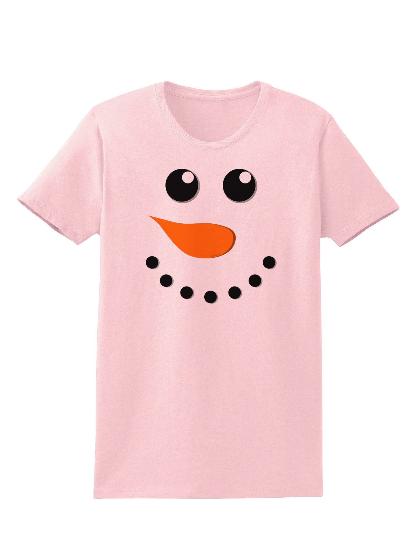 Snowman Face Christmas Womens T-Shirt-Womens T-Shirt-TooLoud-PalePink-X-Small-Davson Sales