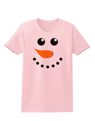 Snowman Face Christmas Womens T-Shirt-Womens T-Shirt-TooLoud-PalePink-X-Small-Davson Sales