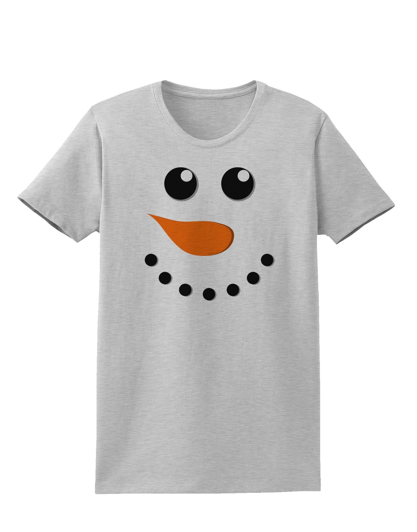 Snowman Face Christmas Womens T-Shirt-Womens T-Shirt-TooLoud-AshGray-X-Small-Davson Sales