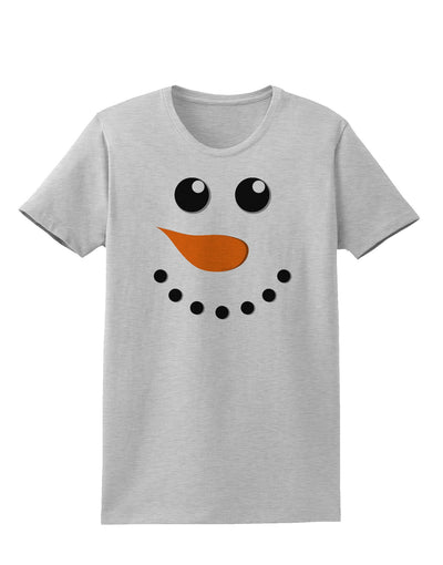 Snowman Face Christmas Womens T-Shirt-Womens T-Shirt-TooLoud-AshGray-X-Small-Davson Sales