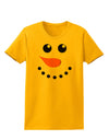 Snowman Face Christmas Womens T-Shirt-Womens T-Shirt-TooLoud-Gold-X-Small-Davson Sales