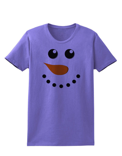 Snowman Face Christmas Womens T-Shirt-Womens T-Shirt-TooLoud-Violet-X-Small-Davson Sales