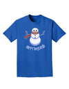 Snowman - Happy Holidays Adult Dark T-Shirt-Mens T-Shirt-TooLoud-Royal-Blue-Small-Davson Sales