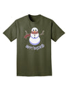 Snowman - Happy Holidays Adult Dark T-Shirt-Mens T-Shirt-TooLoud-Military-Green-Small-Davson Sales