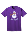 Snowman - Happy Holidays Adult Dark T-Shirt-Mens T-Shirt-TooLoud-Purple-Small-Davson Sales