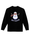 Snowman - Happy Holidays Adult Long Sleeve Dark T-Shirt-TooLoud-Black-Small-Davson Sales