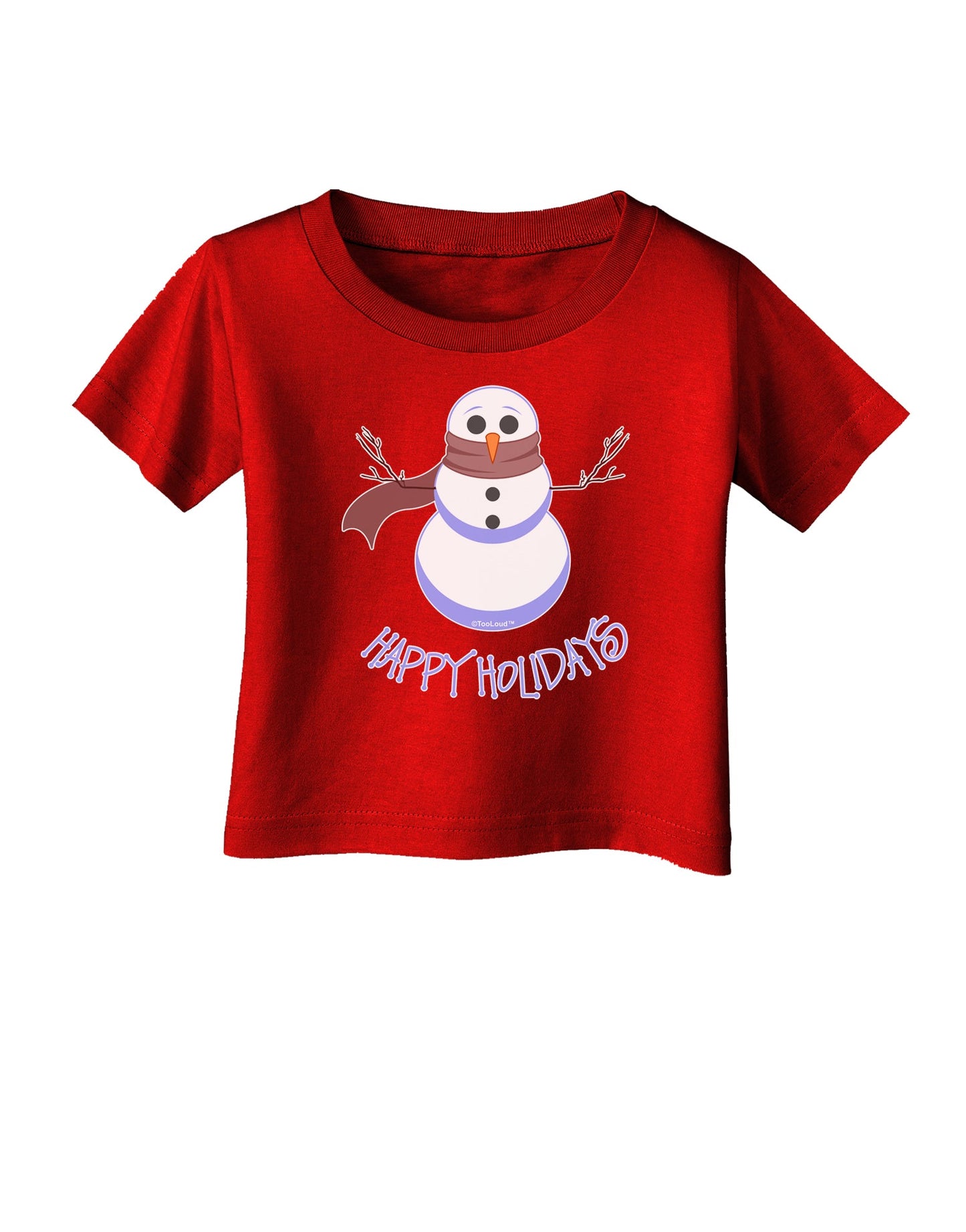 Snowman - Happy Holidays Infant T-Shirt Dark-Infant T-Shirt-TooLoud-Clover-Green-06-Months-Davson Sales