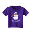 Snowman - Happy Holidays Toddler T-Shirt Dark-Toddler T-Shirt-TooLoud-Purple-2T-Davson Sales