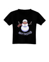 Snowman - Happy Holidays Toddler T-Shirt Dark-Toddler T-Shirt-TooLoud-Black-2T-Davson Sales