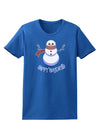 Snowman - Happy Holidays Womens Dark T-Shirt-Womens T-Shirt-TooLoud-Royal-Blue-X-Small-Davson Sales