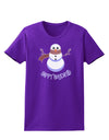 Snowman - Happy Holidays Womens Dark T-Shirt-Womens T-Shirt-TooLoud-Purple-X-Small-Davson Sales