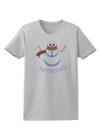 Snowman - Happy Holidays Womens T-Shirt-Womens T-Shirt-TooLoud-AshGray-X-Small-Davson Sales