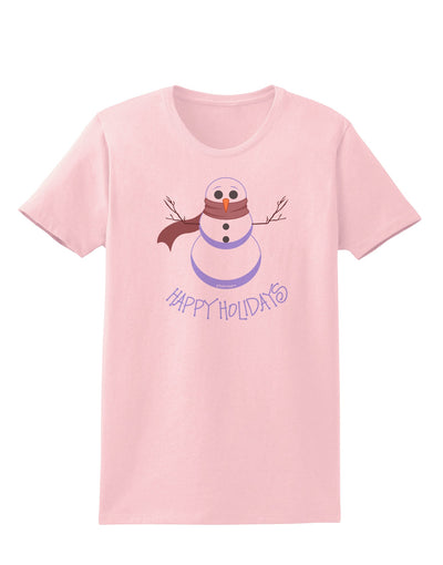 Snowman - Happy Holidays Womens T-Shirt-Womens T-Shirt-TooLoud-PalePink-X-Small-Davson Sales