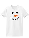 Snowman Smiling Happy Face Womens T-Shirt-Womens T-Shirt-TooLoud-White-Small-Davson Sales